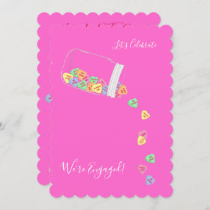 Invitation BRIDE & CO Candy Hearts Engagement Partie Douche