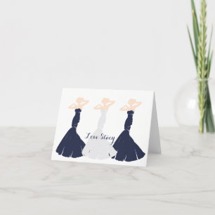 Invitation BRIDE & CO Navy Blue Be My Bridesmaid Douche Party