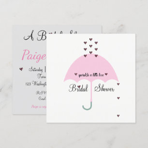 Invitation BRIDE & CO Pink Sprinkt Love Fête des mariées Part