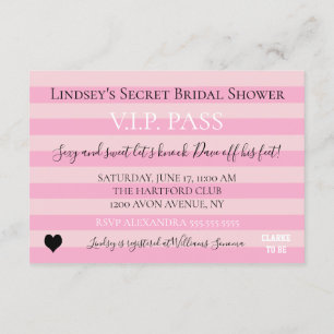 Invitation Bride & Co Rose Bridal Lingerie Party