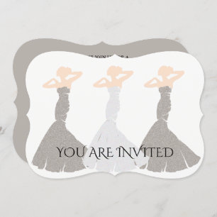 Invitation BRIDE CO Silver Champagne Bridesmaid