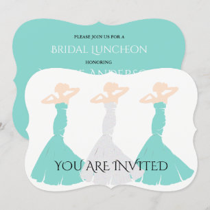 Invitation BRIDE CO Turquoise Blue Be My Bridesmaid Shoparty