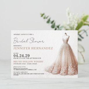 Invitation Bride dans la Fête des mariées Flush Peach Bloom