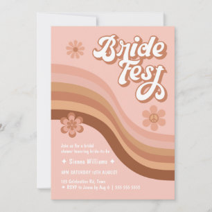 Invitation Bride Fest Super Retro Daisy Fête des mariées