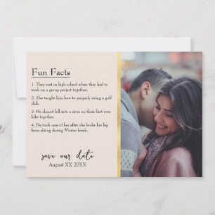 Invitation Bride & Groom Information Photo sur Cream