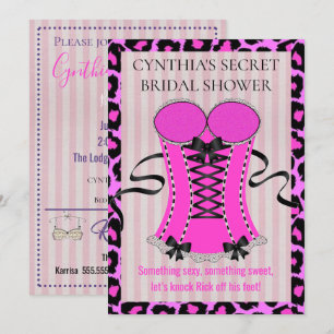 Invitation BRIDE Love Pink Lingerie Fête des mariées Party