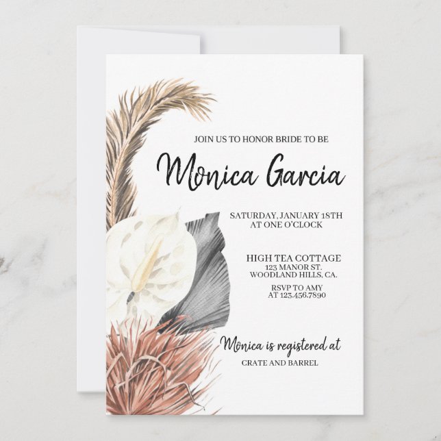 Invitation Bride|PAMPAS GRASS/BOHEMIAN (Devant)