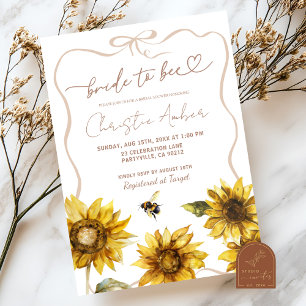 Invitation Bride pour être tournesol et Fête des mariées d'ab