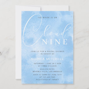 Invitation Bride sur Cloud 9 Fête des mariées de script d'enc