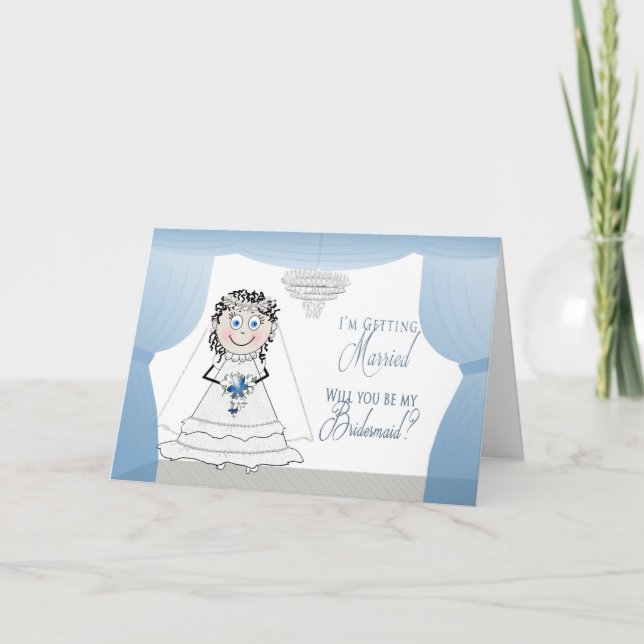 INVITATION BRIDESMAID - MARIÉE AVEC CHANDELIER (Devant)