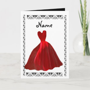 Invitation BRIDESMAID - RED Velvet Gown