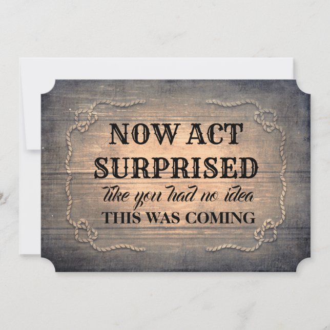 Invitation Bridesmaid Rustique en bois amusant / Maid of Hono (Devant)