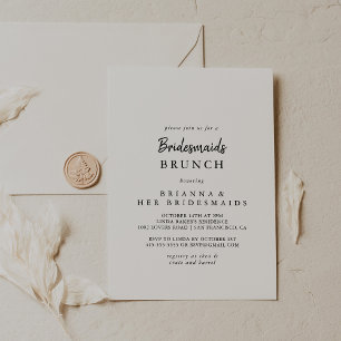 Invitation Bridesmaids moderne Brunch Douche