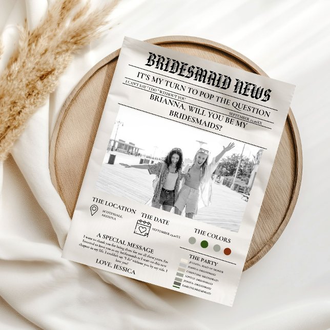 Invitation Bridesmais, journal de proposition+Bridesmaid (Créateur téléchargé)