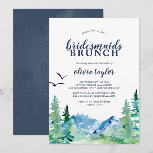 Invitation Bridesmaitres des montagnes Rocheuses Brunch