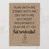 Bridezilla Funny Bridesmaid / Maid of Honor
