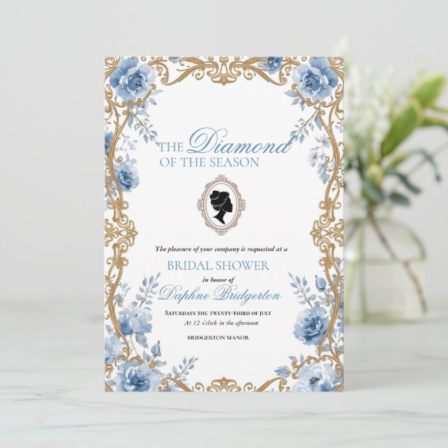 Invitation Bridgerton The diamond of the season bridal shower (Debout devant)