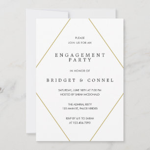 Invitation Bridget Geometry Modern Engagement Party