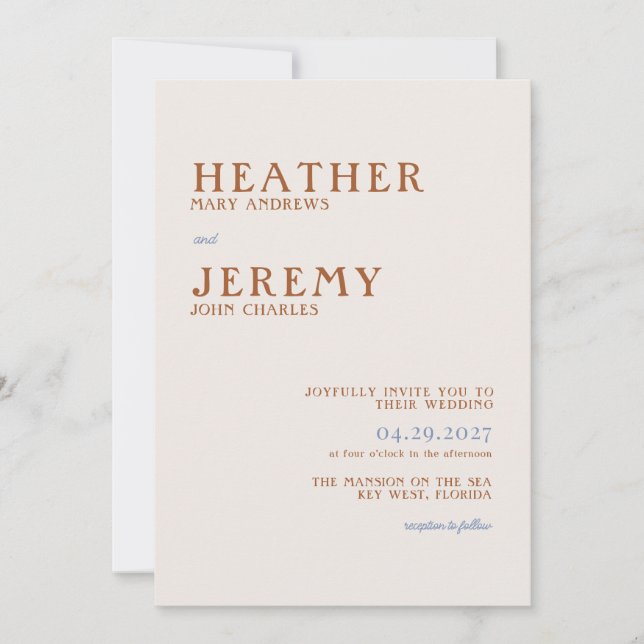 Invitation Bright Boho coloré Mariage rétro (Devant)