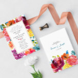 Invitation Bright Été coloré romantique Mariage floral I<br><div class="desc">Typographie élégante avec éléments floraux dessinés à la main dans des couleurs estivales vives. Modèle personnalisé pour votre date et vos informations personnelles. Différentes combinaisons de couleurs et des designs de texte sont disponibles. Du classique chic au moderne simple,  s'il vous plaît voir la collection dans ma Boutique.</div>