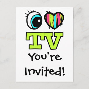 Invitation Bright Eye Heart J'aime la TV