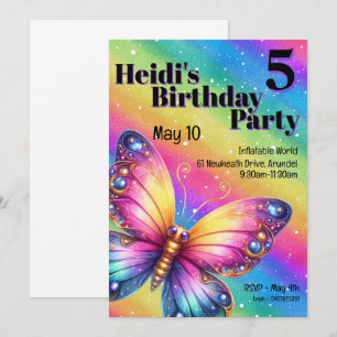 Invitation Bright Rainbow Butter Anniversaire