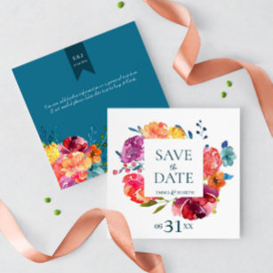 Invitation Bright Summer coloré Mariage "Save the Date"
