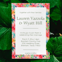 Bright Tropical Botanical Florals Mariage