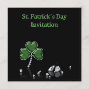 Invitation Brillant et joyeux diamants de la Saint Patrick