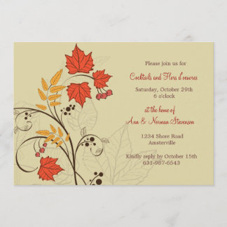Invitation brillante de feuille