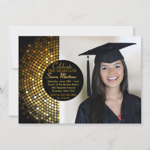 Invitation brillante de photo de diplômé