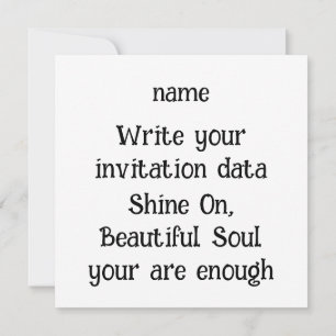 Invitation Briller de l'intérieur - Citation Céleste d'amour