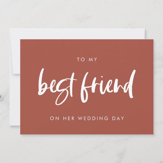Invitation Brique à ma meilleure amie le jour de son mariage  (Devant)