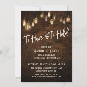 Invitation Briques Industrielles Luminaires Edison Avoir et T
