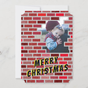 Invitation Briques Maçonnerie Pierre Blocs ouvrier Noël Photo