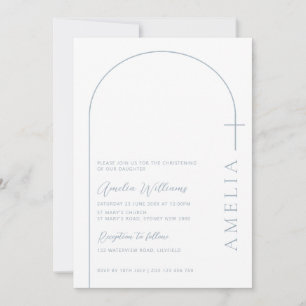 Invitation Brise bleu demi-arc simple