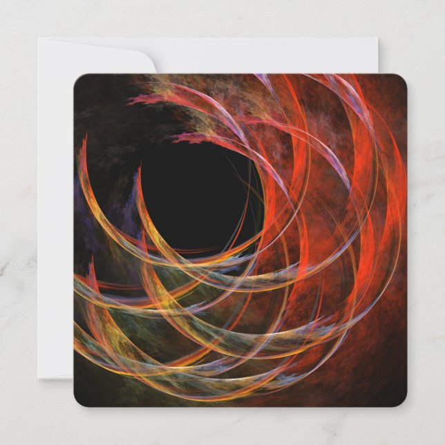Invitation Brise du Cercle Vortex de Feu Art Abstrait (Devant)