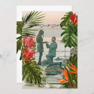 Invitation Brise tropicale Botanique luxuriante Enregistrer l