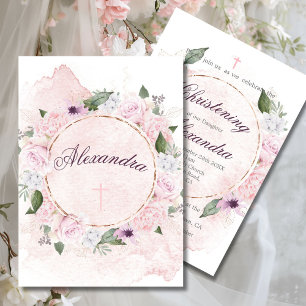 Invitation Briser Floral Rose Roses Wreath