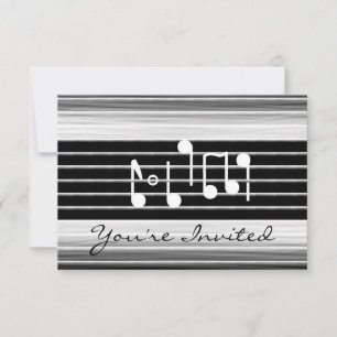 Invitation Bristles Musical Notes