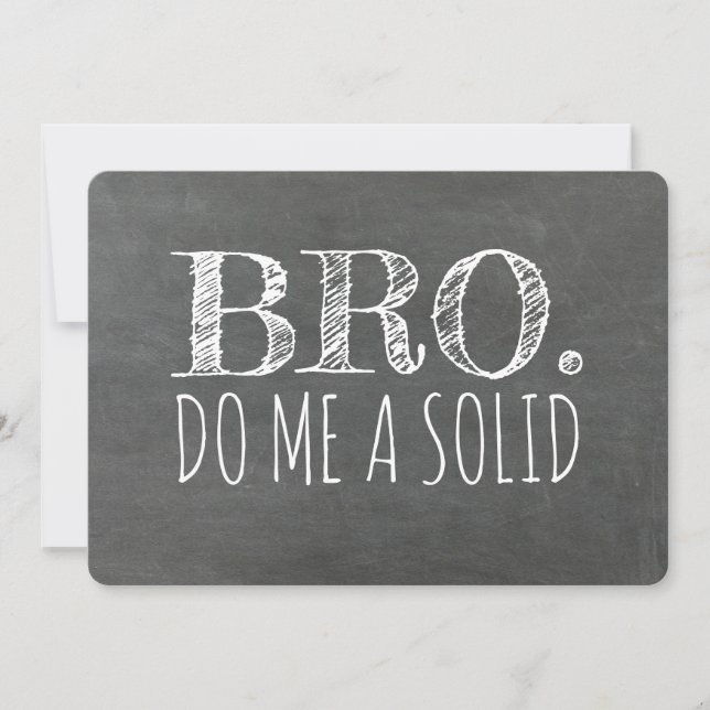 Invitation Bro Funny Groomsman ou Best Man (Devant)