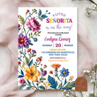 Broderie de motif floral mexicain Baby Shower