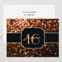 Bronze parties scintillant pétillantes Sweet 16 In