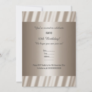 Invitation Bronze Ripple Métallique Personnalisable Toute Occ