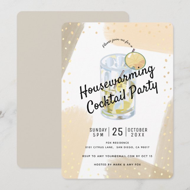 Invitation Brosse moderne coups de feu Houseéchauffement Cock (Devant / Derrière)