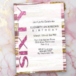 Invitation Brosse rose et or moderne Stroke 60e anniversaire<br><div class="desc">Brosse moderne rose,  blanc et or 30e anniversaire pour les femmes. Il Est Facile De Modifier L'Exemple De Texte En Cliquant Sur Personnaliser. Cliquez Sur Personnaliser Pour Modifier Le Type De Police,  La Couleur De Police,  La Taille De Police Ou Pour Ajouter/Supprimer/Modifier Le Texte Ou Les Éléments De Création.</div>