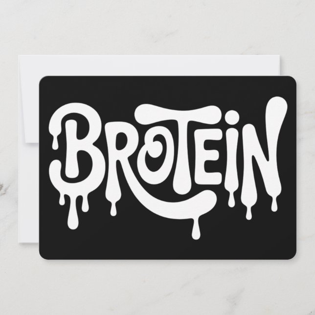 Invitation Brotein Protein Funny Bro Gym LGBTQ Gay pride Ally (Devant)