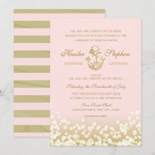 Invitation Broussaillement nautique et Mariage d'étincelle d'