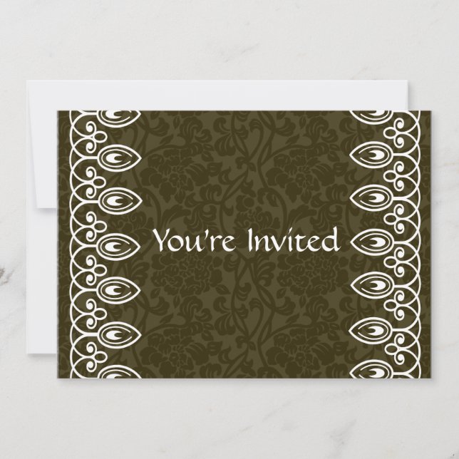 Invitation Brown d'anniversaire de brocard (Devant)