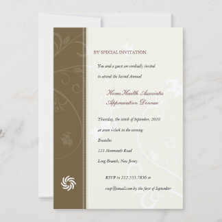 Invitation Brown de châtaignier de la vigne d'entreprise
